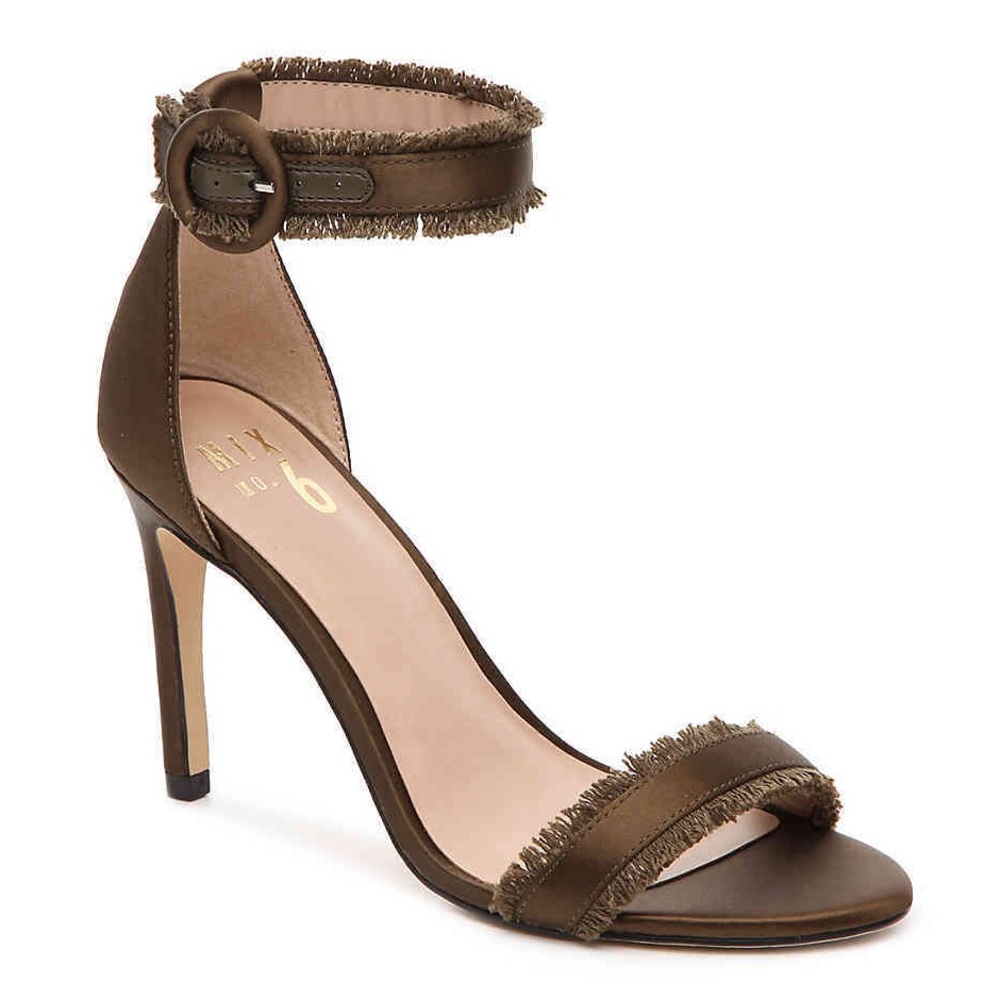 Mic no. 6 olive green strappy heel